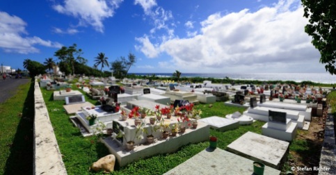 Friedhof mit Meerblick.